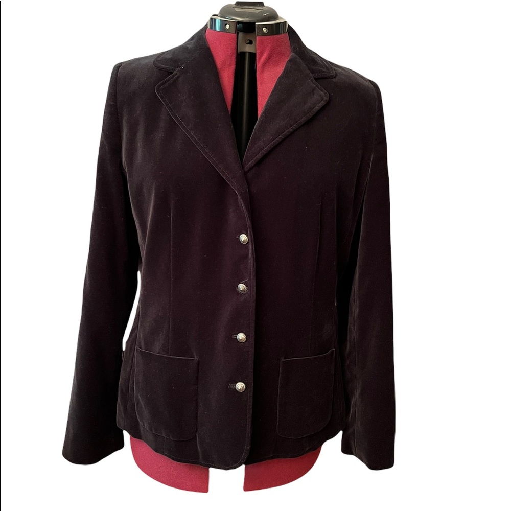 Black Velour Blazer - Like New Condition. Size 16 Villager by Liz Claiborne.